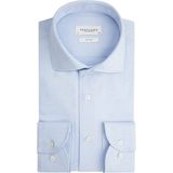 Profuomo - Knitted Overhemd - Lichtblauw - Slim-fit - Katoen - Lange Mouw