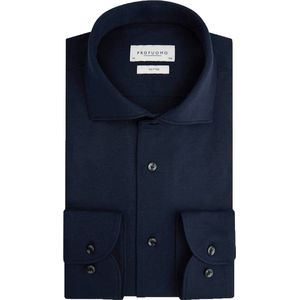 Profuomo - Overhemd - Donkerblauw - Katoen - Slim Fit