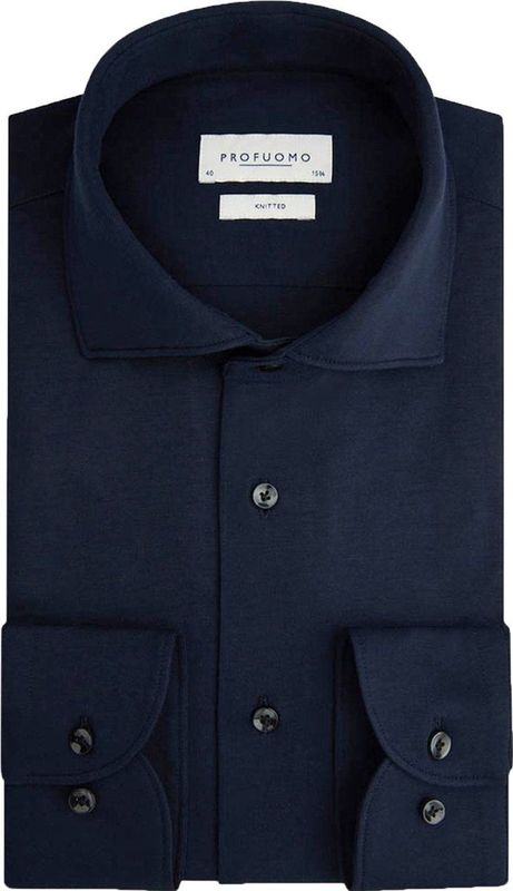 Profuomo - Business Overhemd - Donkerblauw - Katoen - Slim Fit