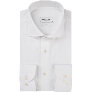 Profuomo - Overhemd - Ecru - Lange Mouw - 100% Katoen - Cutaway Kraag