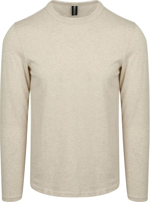 Profuomo T-shirt lange mouw Beige PP2T00002A/F