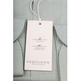 Profuomo - Slim Fit Overhemd - Groen - Dobby - Lange Mouwen