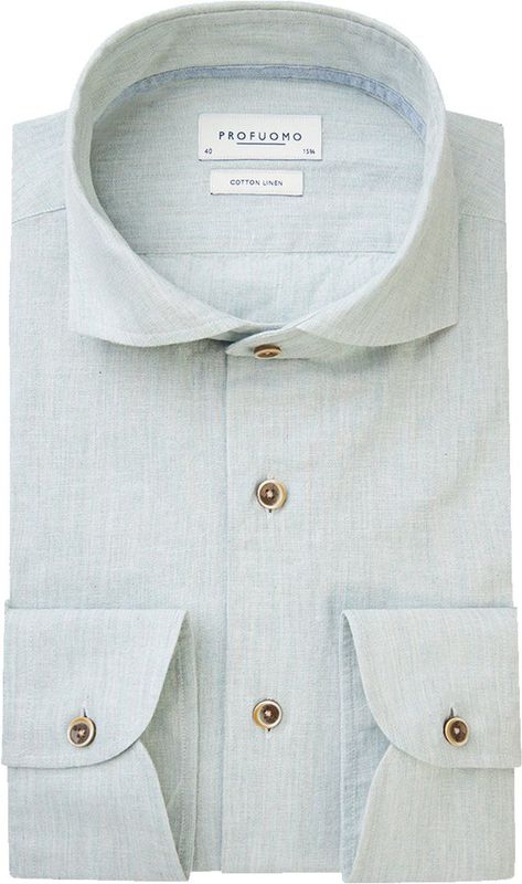 Profuomo - Slim Fit - Heren Overhemd - Wit - Twill