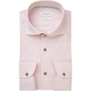 Profuomo Slim Fit Strijkvrij Overhemd Pink