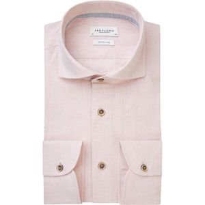 Profuomo Slim Fit Strijkvrij Overhemd Pink