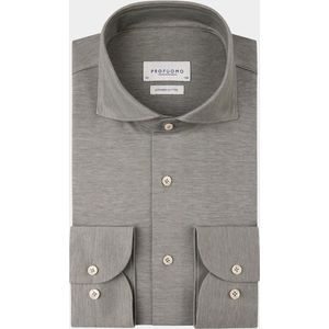 Profuomo - Business Overhemd - Groen - Katoen/Polyester - Lange Mouwen