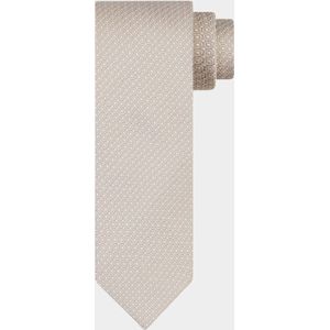 Profuomo stropdas beige geprint zijde