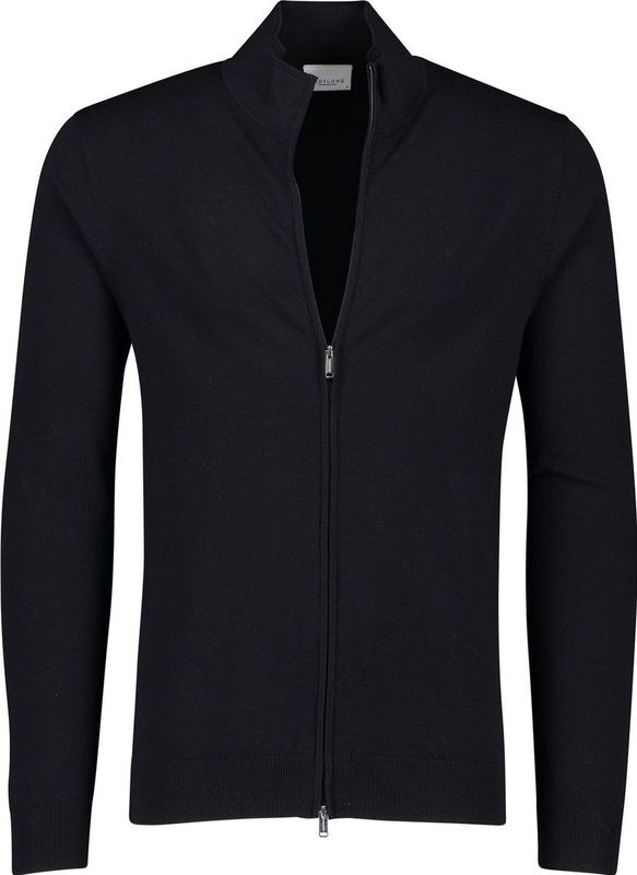 Profuomo normale fit vest zwart ronde hals