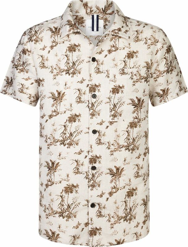 Profuomo Casual overhemd met korte mouwen
