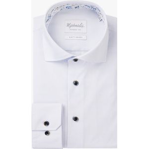 Michaelis - Overhemd - Wit - Twill - Strijkvrij