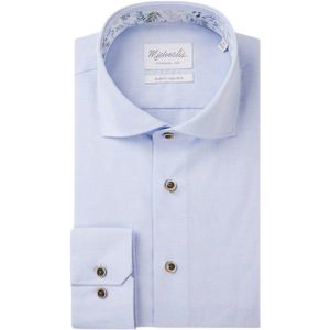 Michaelis slim fit heren overhemd, twill, lichtblauw