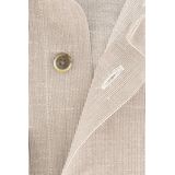 Michaelis - Slim Fit - Heren Overhemd - Lichtbruin - Structuur