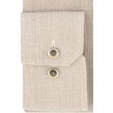 Michaelis - Slim Fit - Heren Overhemd - Lichtbruin - Structuur