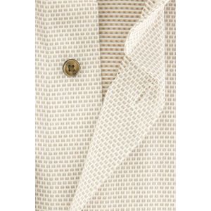 Michaelis - Slim Fit Overhemd - Beige - Strijkvrij Katoen