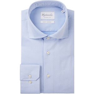 Michaelis slim fit heren overhemd, structuur, lichtblauw mini dessin