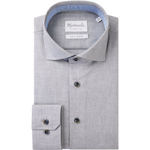 Michaelis slim fit heren overhemd, structuur, grijs