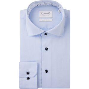 Michaelis slim fit heren overhemd, popeline, lichtblauw