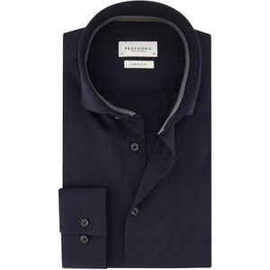 Profuomo - Super Slim Fit - Overhemd - Navy - Katoen