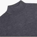 Profuomo heren trui wol - slim fit trui met turtleneck - antraciet grijs