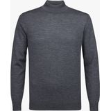 Profuomo heren trui wol - slim fit trui met turtleneck - antraciet grijs