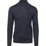 Profuomo Turtleneck Trui Merino Navy - Heren - Pullovers