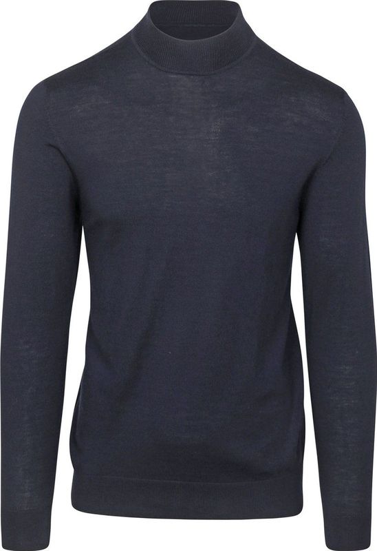 Profuomo Turtleneck Trui Merino Navy - Heren - Pullovers