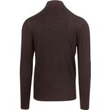 Profuomo - Slim Fit Trui - Bruin - Wol - Turtleneck