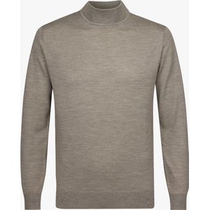 Profuomo heren trui wol - slim fit trui met turtleneck - groen