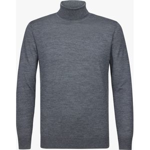 Profuomo heren trui wol - slim fit coltrui - antraciet grijs