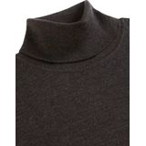 Profuomo heren trui wol, slim fit coltrui, bruin