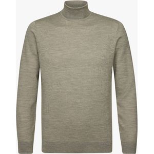 Profuomo heren trui wol - slim fit coltrui - groen