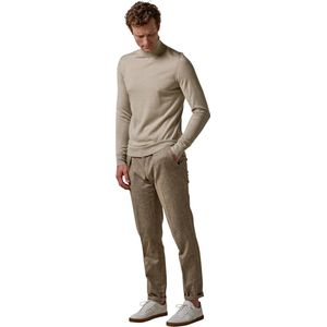 Profuomo heren trui wol, slim fit coltrui, beige