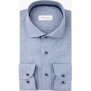 Profuomo Hemd Flanell Blau - Größe 37