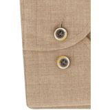 Profuomo - Slim Fit - Overhemd - Beige - 100% Katoen - Strijkvriendelijk