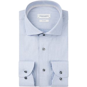Profuomo - Slim Fit Overhemd - Lictblauw - Dobby - Lange Mouwen
