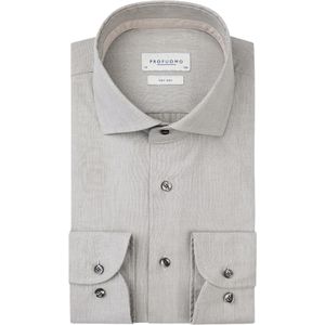Profuomo slim fit heren overhemd, dobby, groen