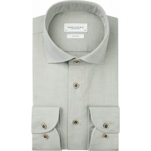 Profuomo slim fit heren overhemd, twill, groen