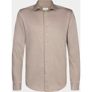 Profuomo slim fit heren overhemd, jersey, camel