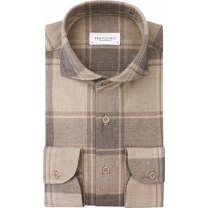 Profuomo - Overhemd - Bruin - Lange Mouw