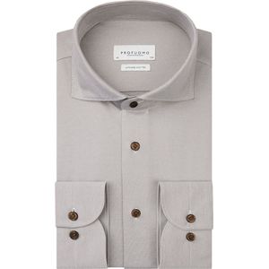 Profuomo - Overhemd - Effen Grijs - Katoen