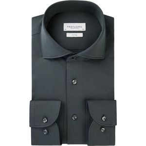 Profuomo - Slim Fit - Heren Overhemd - Groen - Jersey