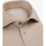 Profuomo - Slim Fit Overhemd - Beige - Katoen