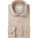 Profuomo - Slim Fit Overhemd - Beige - Katoen