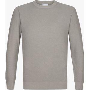 Michaelis heren trui katoenmengsel - slim fit trui met O-hals - groen