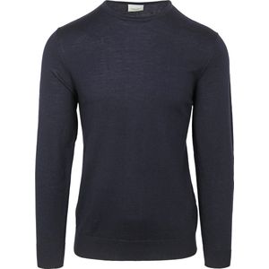 Profuomo Pullover Merinowol Navy - Heren - Pullovers