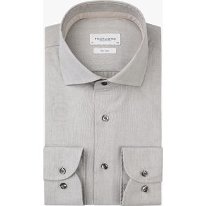 Profuomo - Slim Fit Overhemd - Groen - Dobby - Strijkvriendelijk