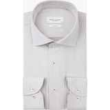 Profuomo - Slim Fit Overhemd - Olijfgroen met Wit Gestreept - Dobby - Strijkvriendelijk