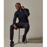 Profuomo - Heren Half Zip Pullover Sweater - Blauw - Katoen