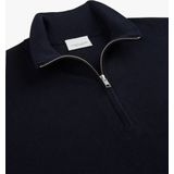 Profuomo - Heren Half Zip Pullover Sweater - Blauw - Katoen