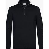Profuomo - Heren Half Zip Pullover Sweater - Blauw - Katoen